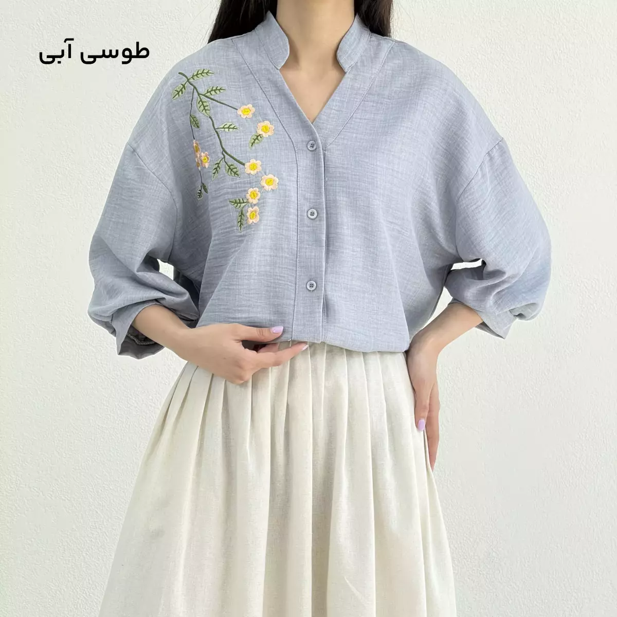 شومیز زنانه گلدوزی شکوفه