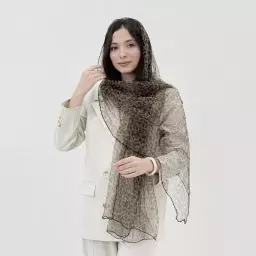شال حریر ابریشم طرح پلنگی