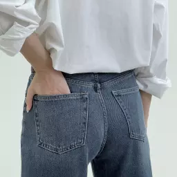 شلوار جین نیم بگ 1009424