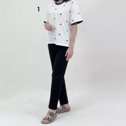 ست تیشرت و شلوار طرح پاپیون