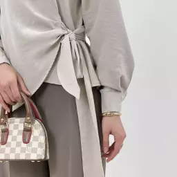 شومیز زنانه سیلک گره ای