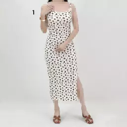پیراهن زنانه پلنگی چاکدار