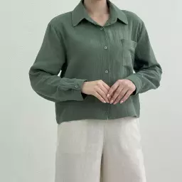 شومیز کراپ زنانه موسلین