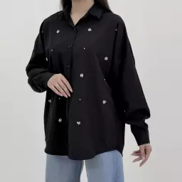 شومیز زنانه جلو نگینی