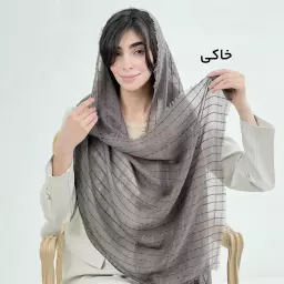 شال زنانه لینن دور ریش