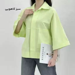 شومیز زنانه باکسی دو جیب