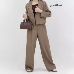 ست کت و شلوار زنانه کرپ