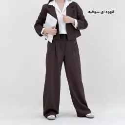 ست کت و شلوار زنانه کرپ