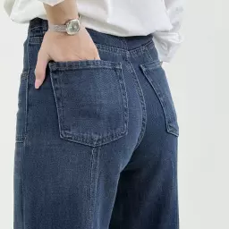شلوار جین کرفت کات آبی تیره
