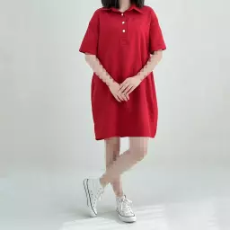 پیراهن زنانه آستین کوتاه کرپ