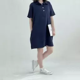پیراهن زنانه آستین کوتاه کرپ