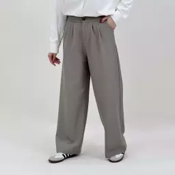 شلوار پارچه ای زنانه خاکی