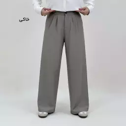 شلوار پارچه ای زنانه خاکی