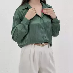 شومیز زنانه ساتن زبرا