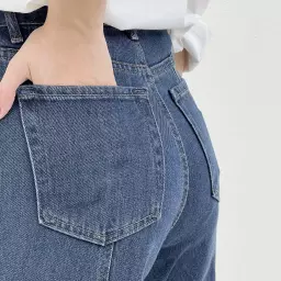 شلوار جین کرفت کات آبی تیره