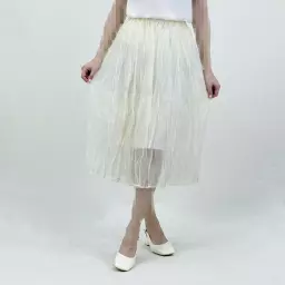 دامن زنانه تکرنگ نباتی