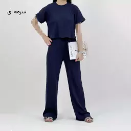 ست تیشرت شلوار کبریتی کرکره ای