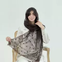 شال زنانه توری طرح پاپیون