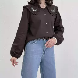 شومیز زنانه یقه گلدوزی