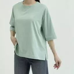 تیشرت زنانه یقه گرد باکسی