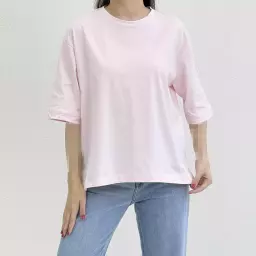 تیشرت زنانه یقه گرد باکسی