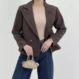 کت کراپ زنانه دو دکمه