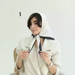 مینی اسکارف زنانه خالخالی