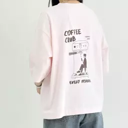 تیشرت باکسی زنانه coffee