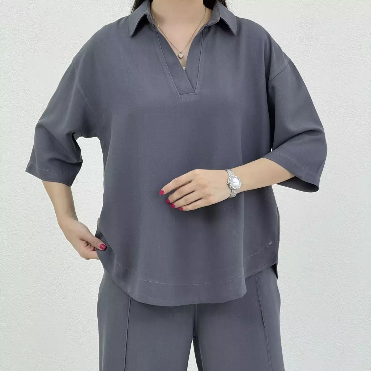 ست تونیک و شلوار زنانه لینن