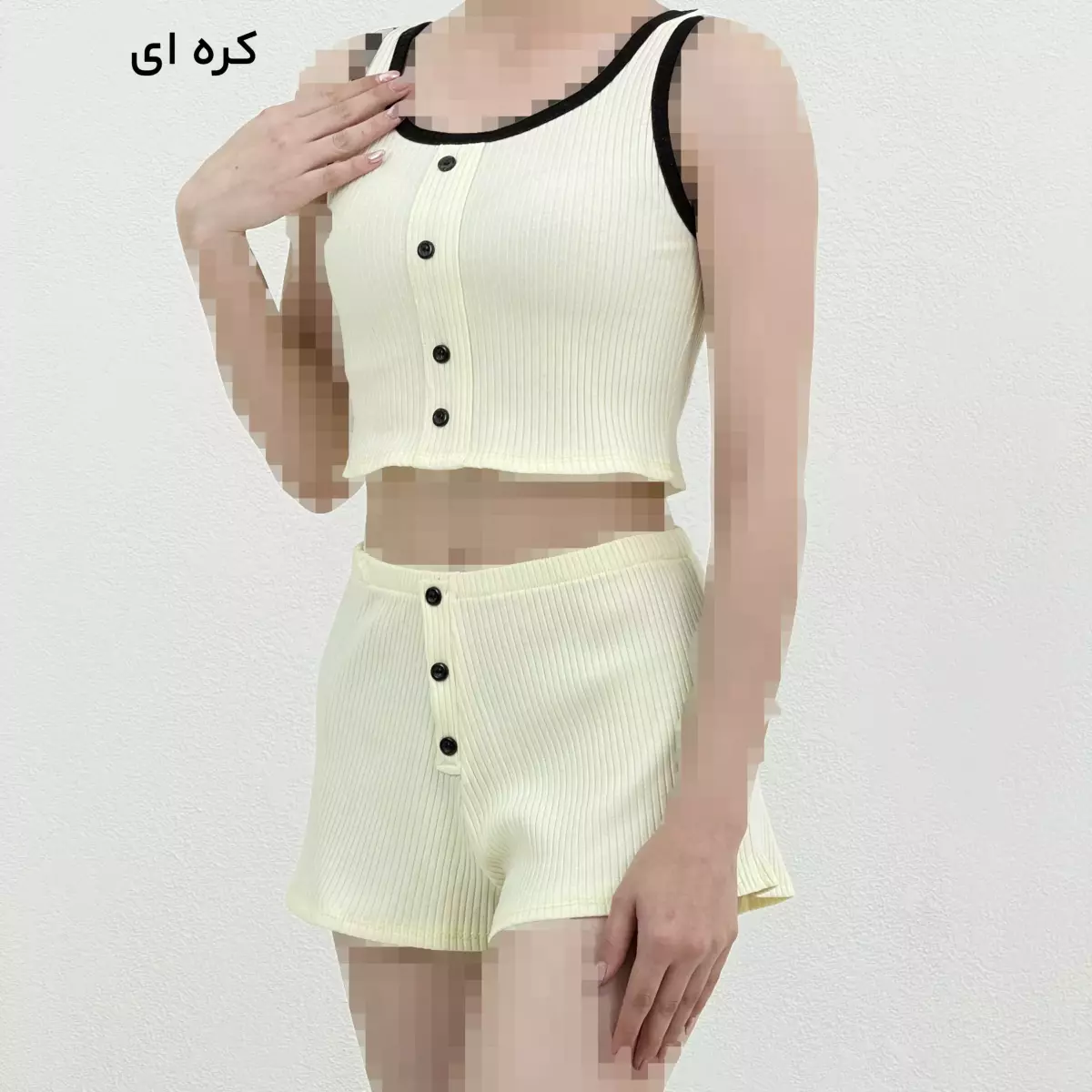 ست تاپ و شورتک زنانه کبریتی