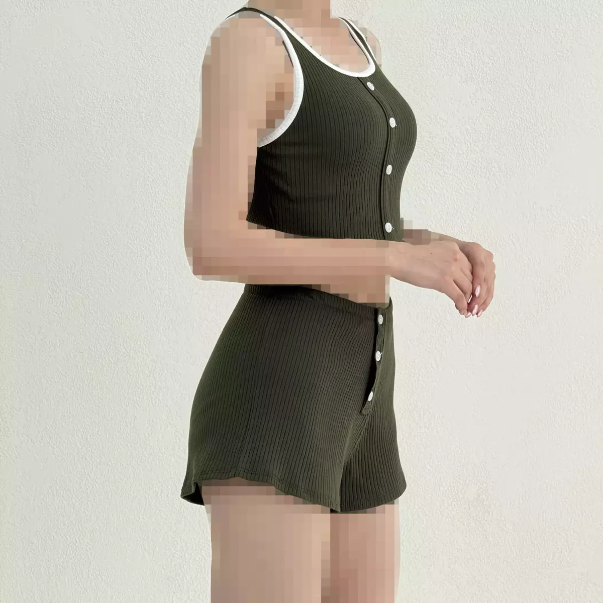 ست تاپ و شورتک زنانه کبریتی