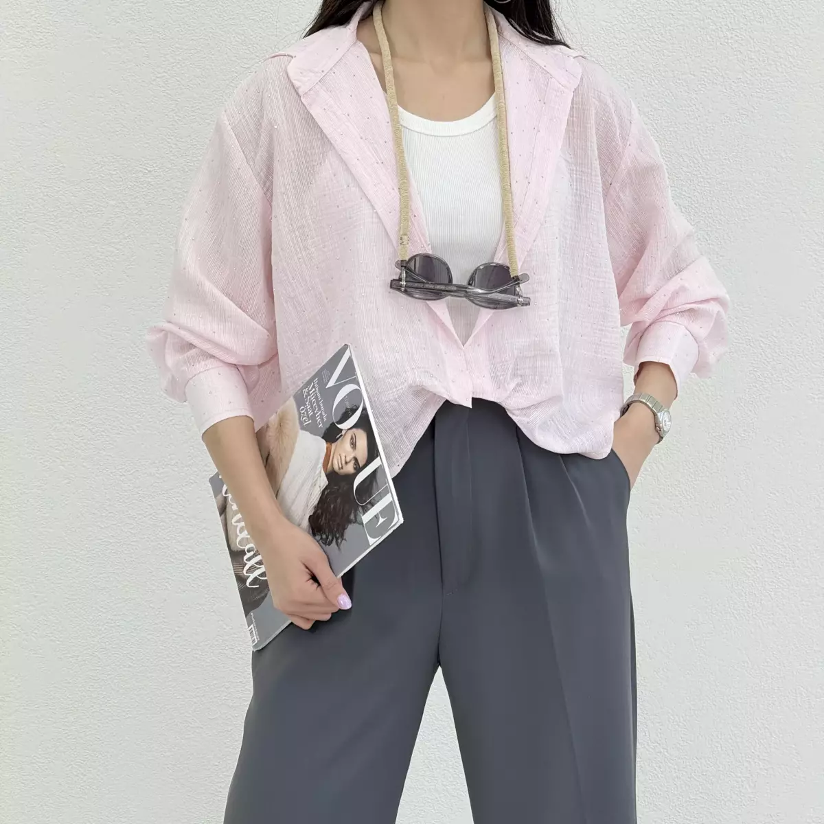 شومیز زنانه نگین دار