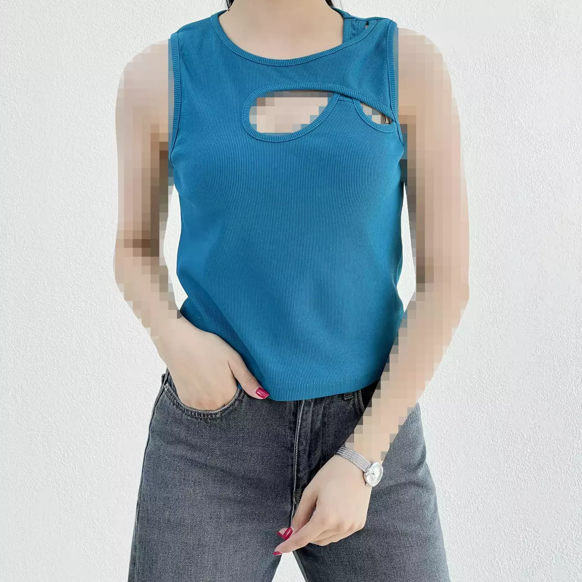 تاپ زنانه حلقه ای کبریتی