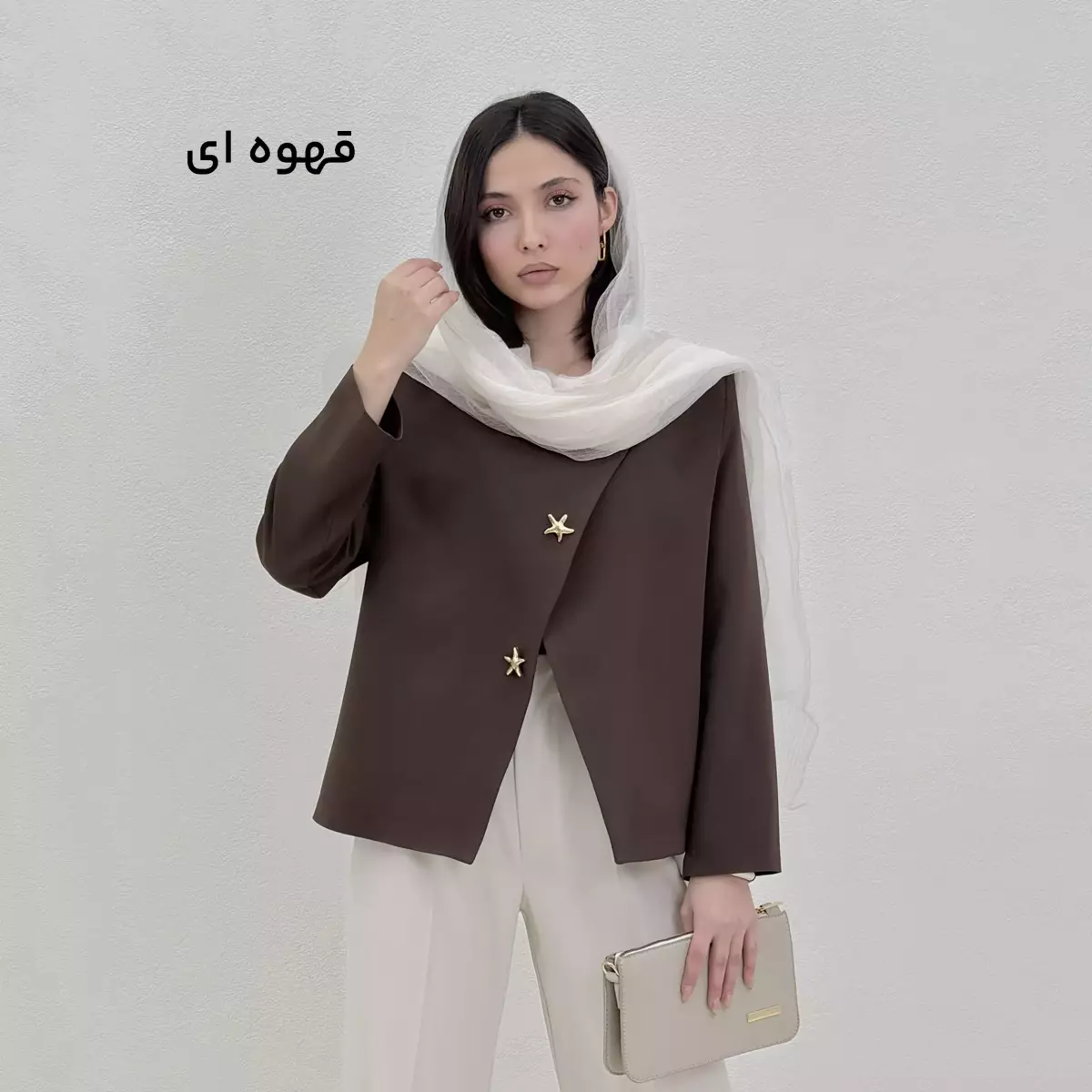 کت زنانه کرپ ستاره