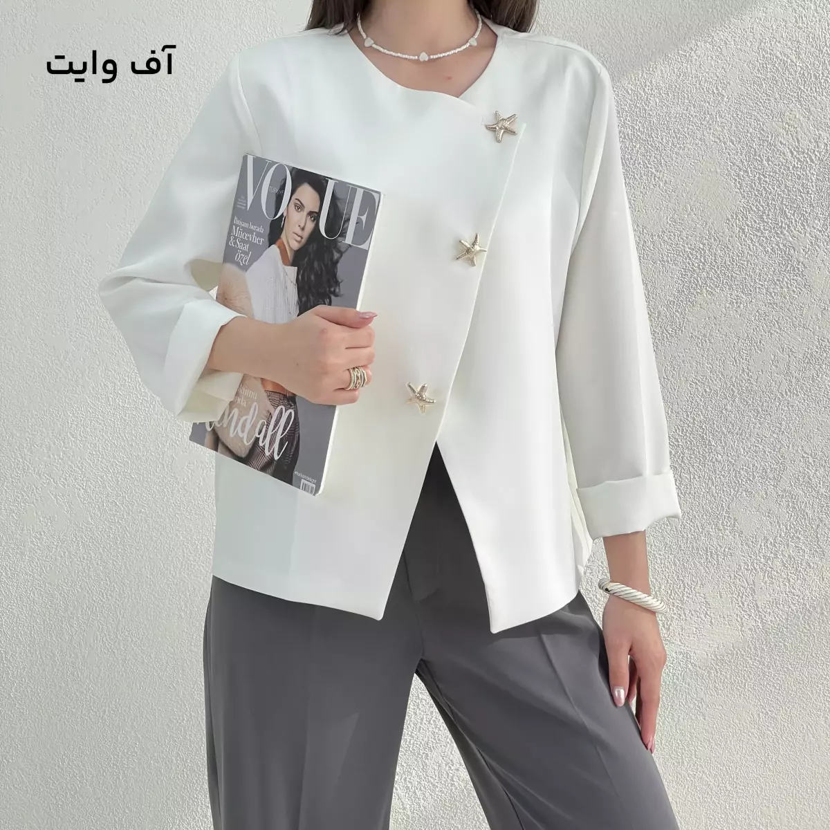 کت زنانه کرپ ستاره