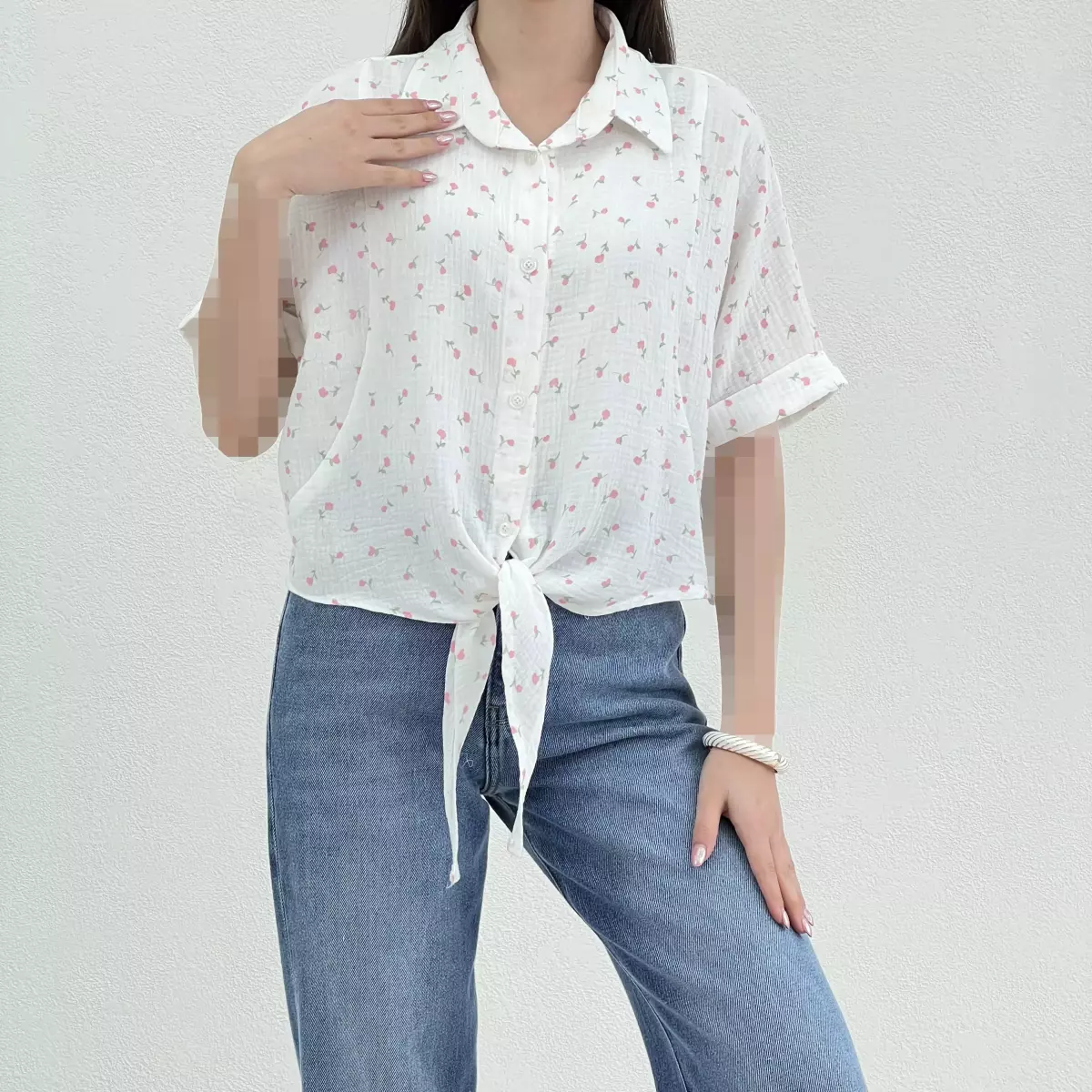 شومیز زنانه جلو گره ای