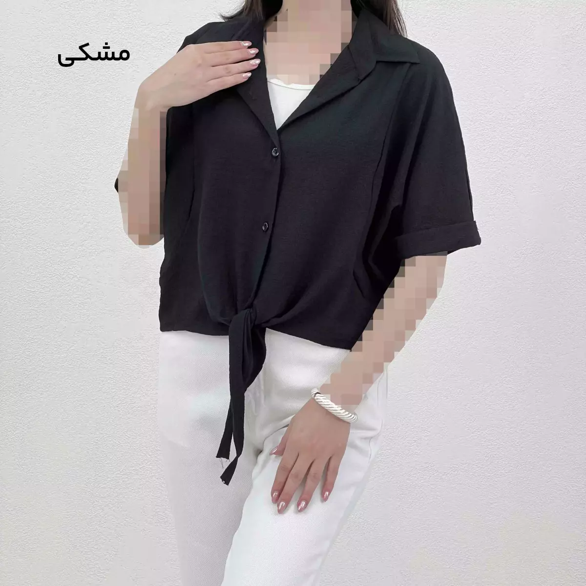 شومیز زنانه پفکی جلو گره ای
