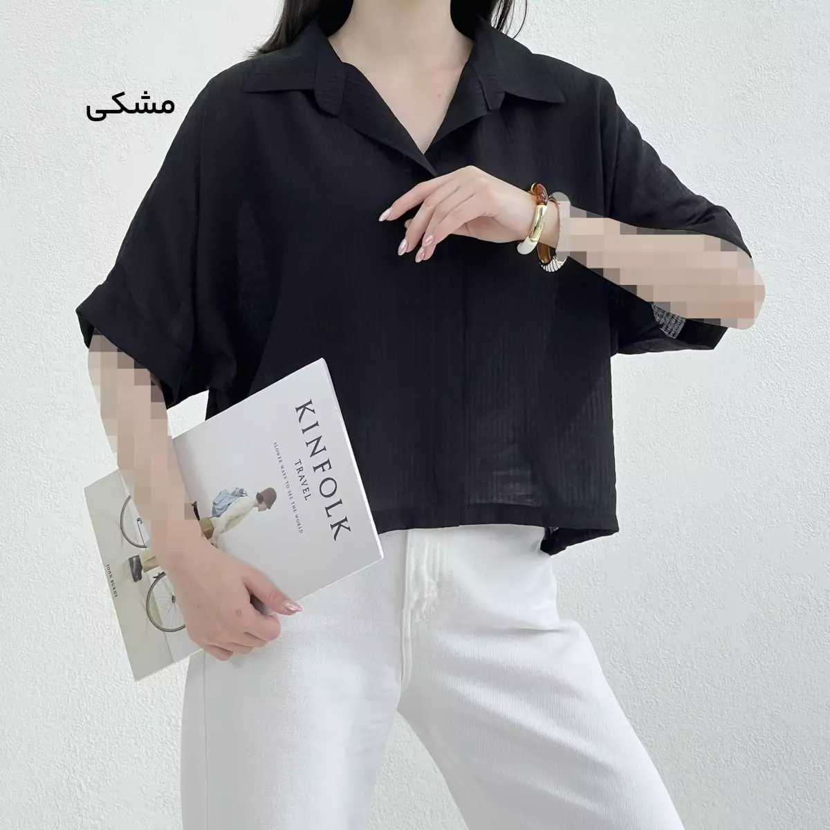 شومیز کراپ زنانه کیمونو