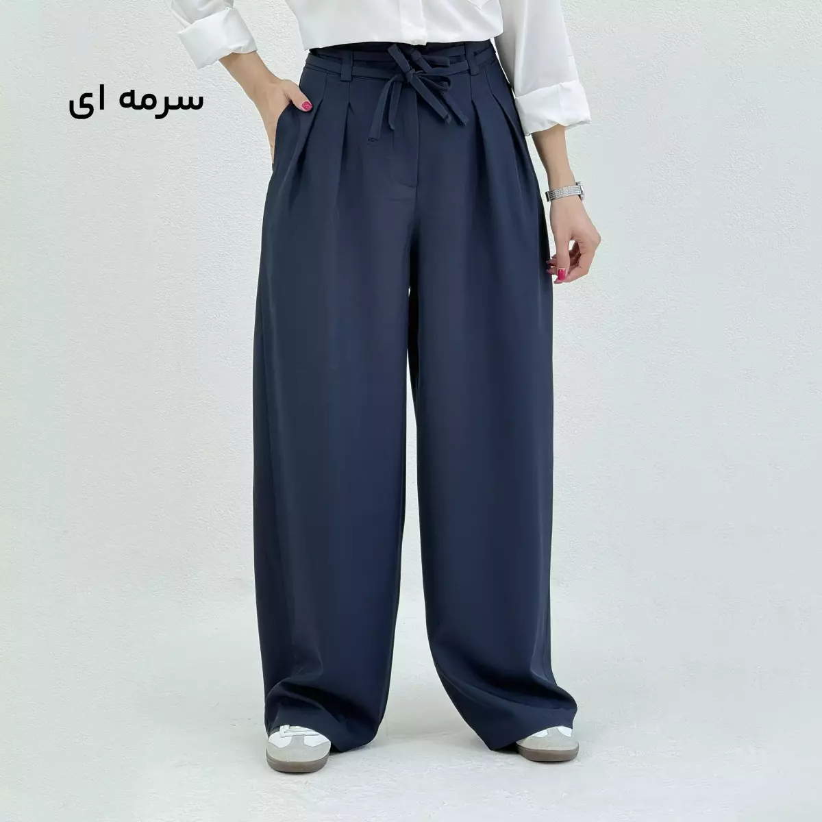شلوار پارچه ای بگ زنانه