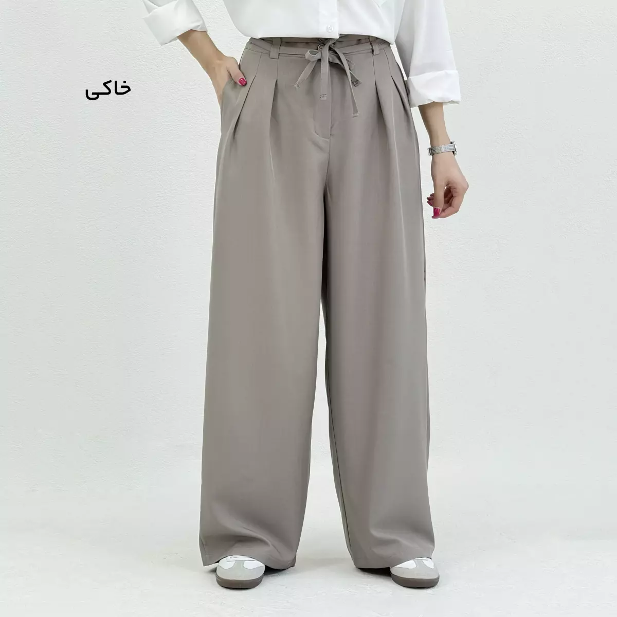 شلوار پارچه ای بگ زنانه