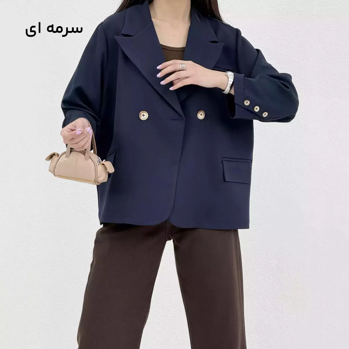 کت زنانه کرپ کلاسیک