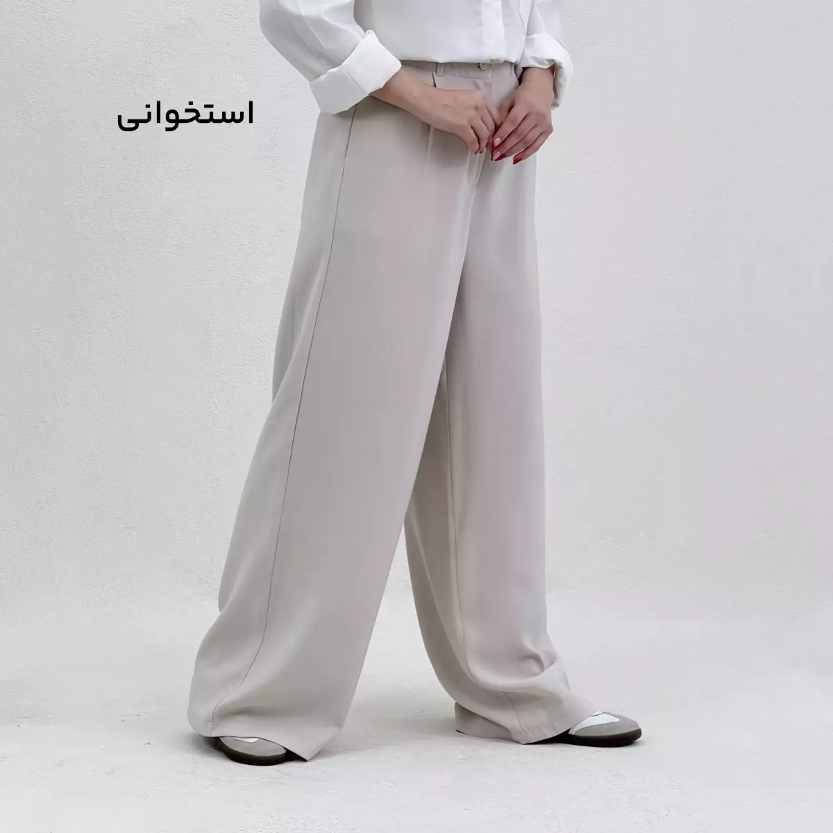شلوار پارچه ای زنانه سیلک جلو پیله