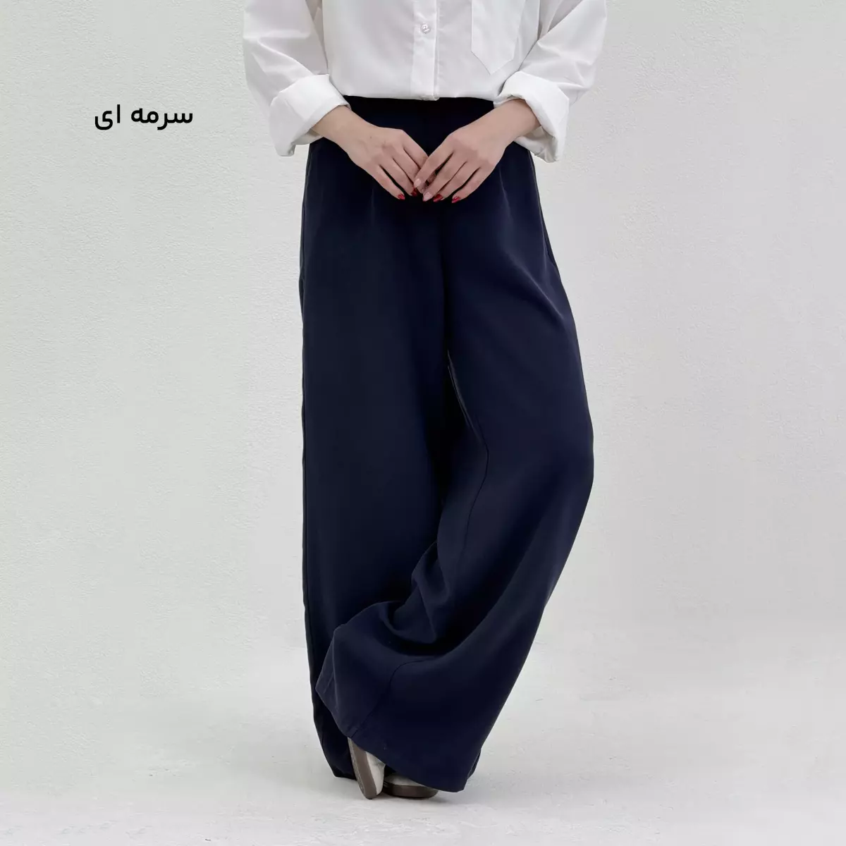 شلوار پارچه ای زنانه سیلک جلو پیله