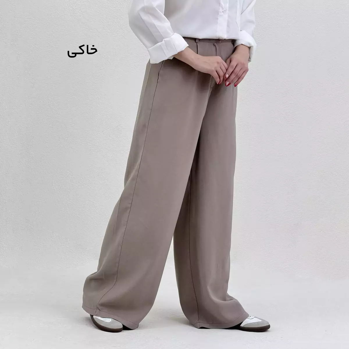شلوار پارچه ای زنانه سیلک جلو پیله