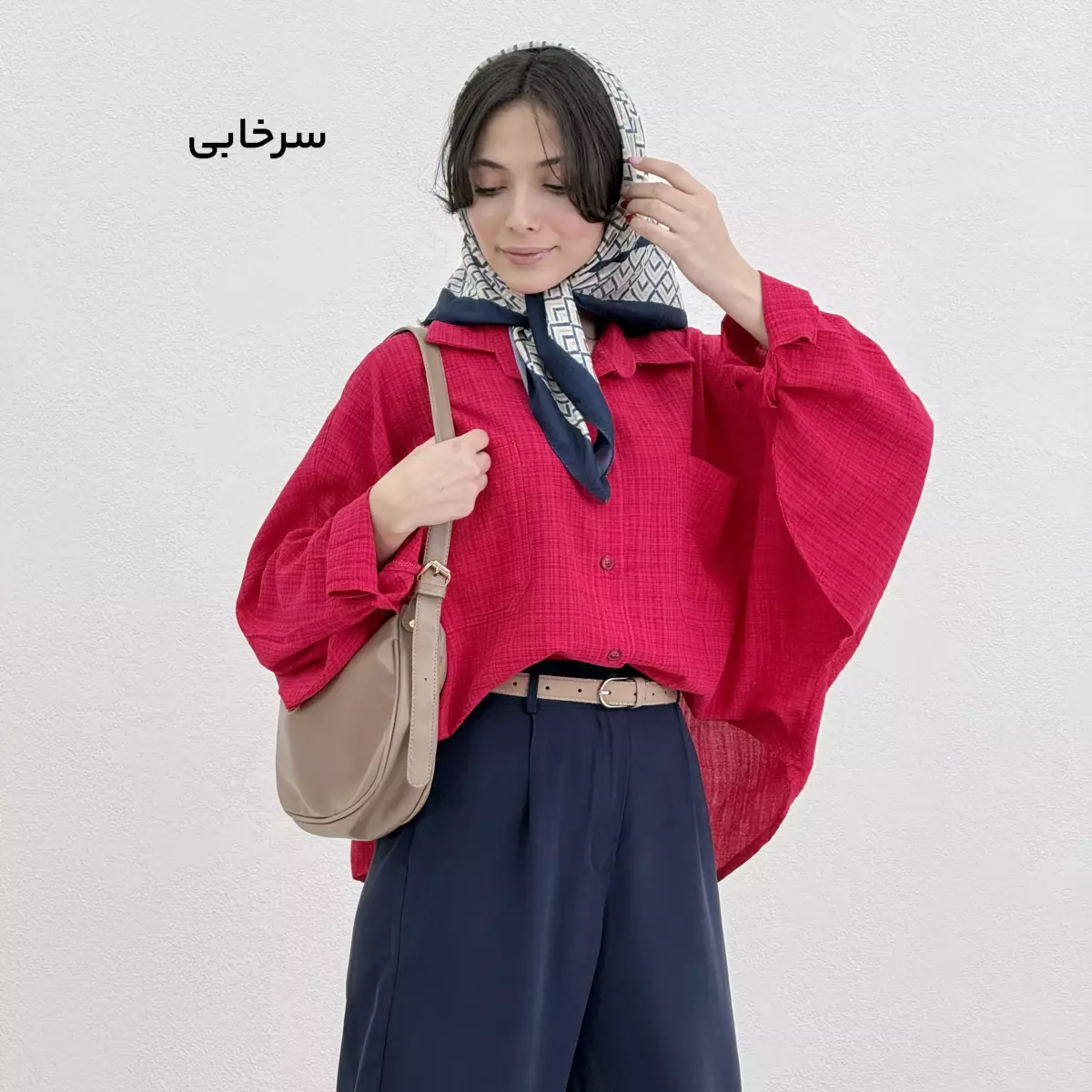 شومیز زنانه لینن آستین بلند