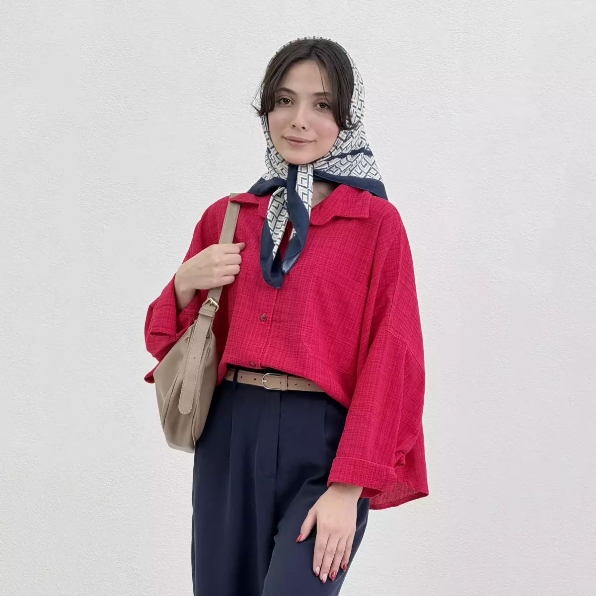 شومیز زنانه لینن آستین بلند