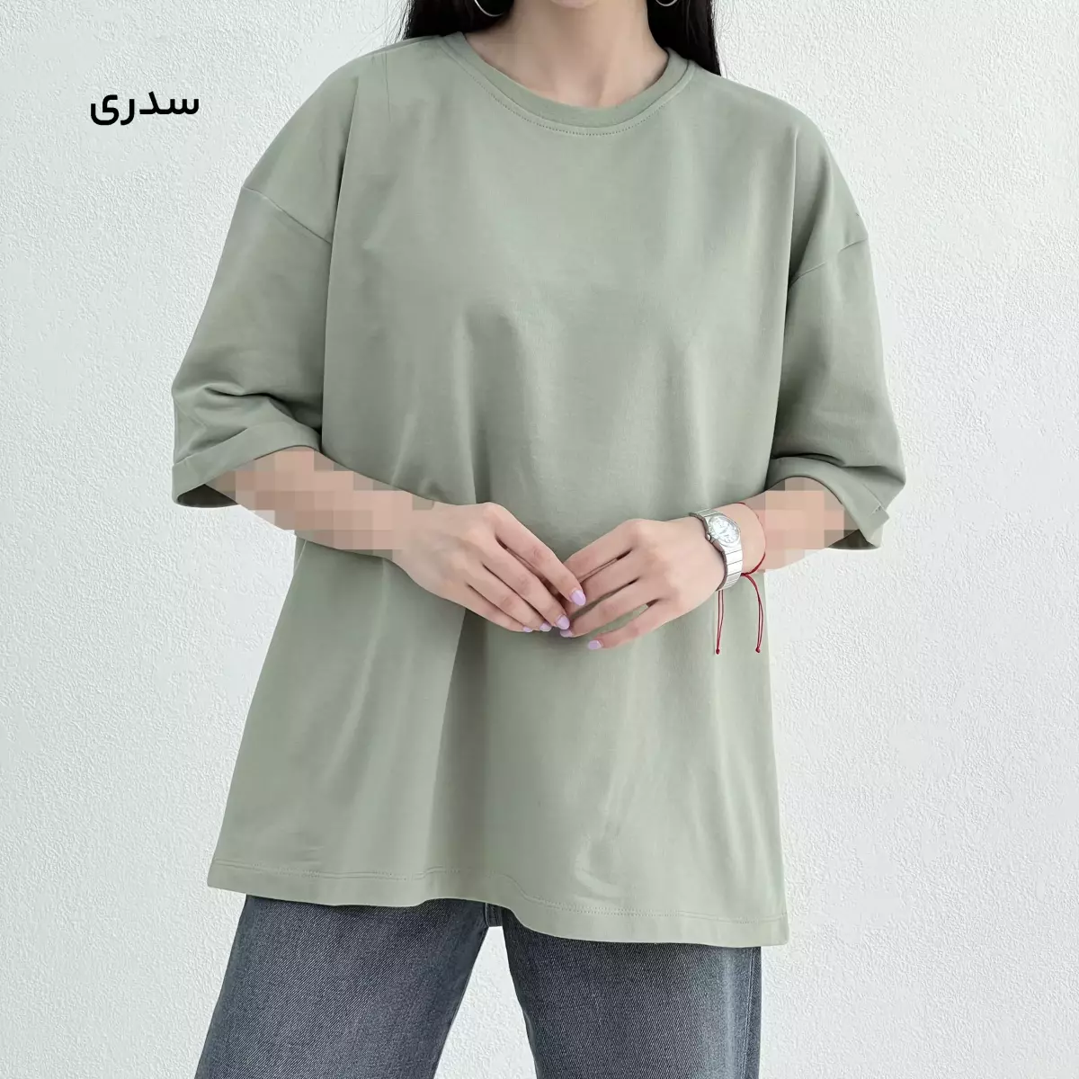 تیشرت باکسی زنانه دو نخ