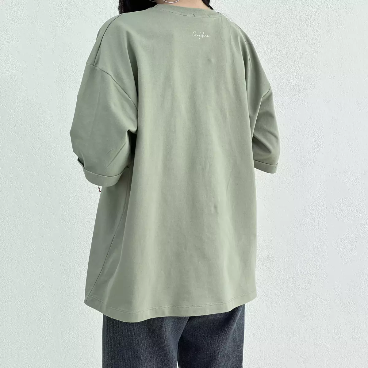 تیشرت باکسی زنانه دو نخ