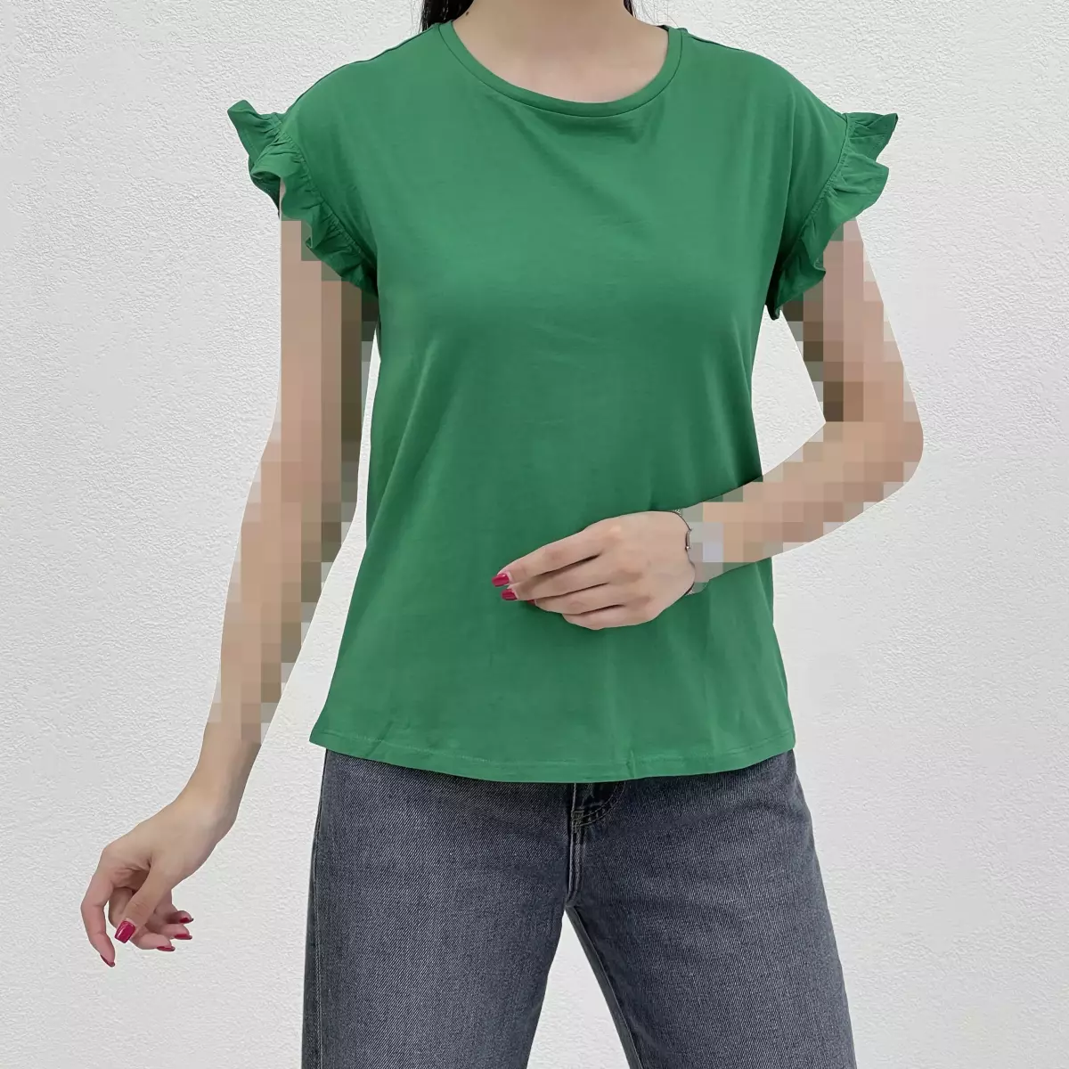 تیشرت زنانه آستین چین