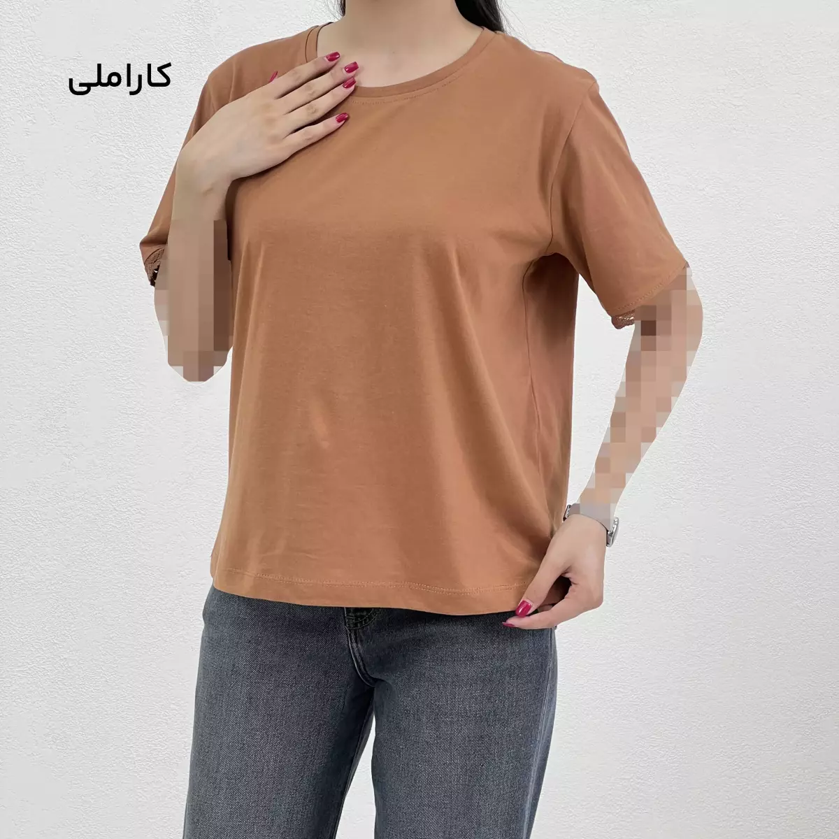 تیشرت زنانه یقه گرد بیسیک